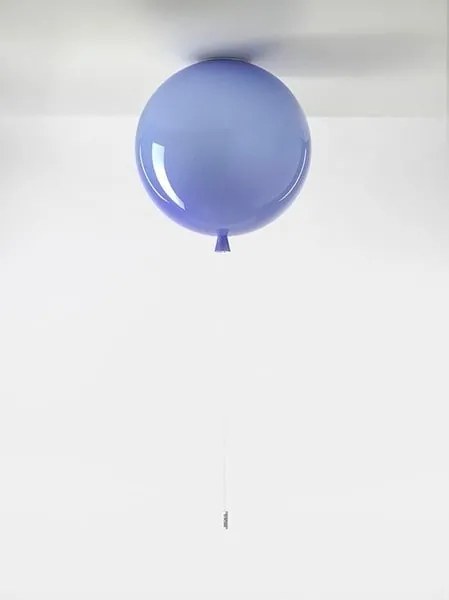 Brokis - Plafondlamp Memory Blauw glanzend / Zilver Glas
