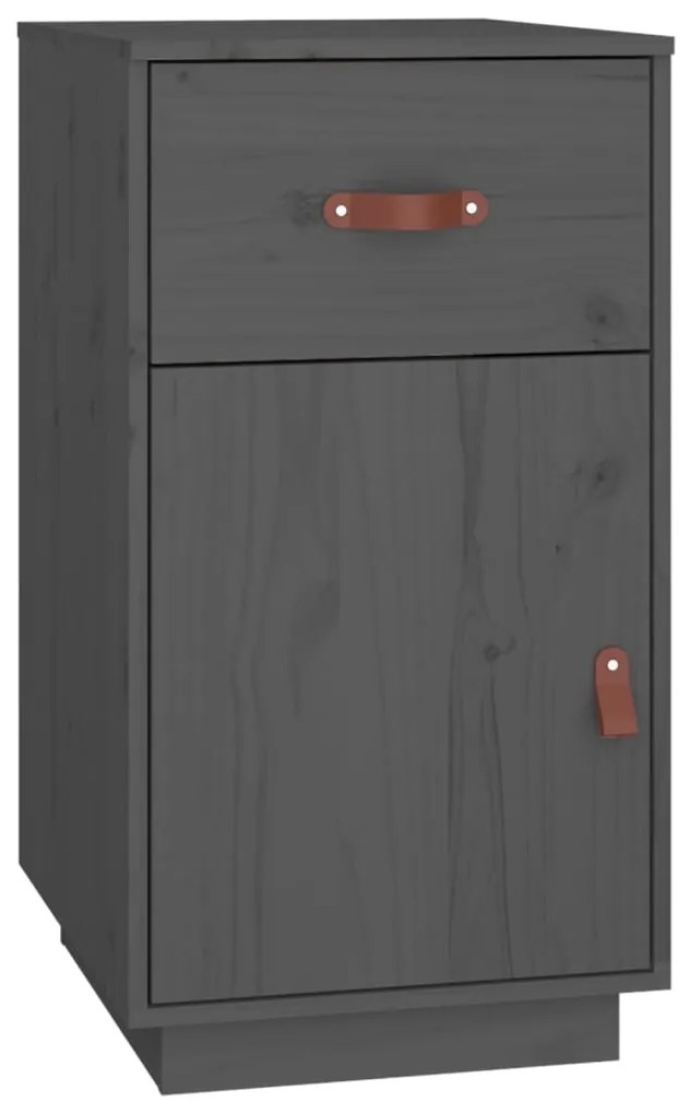 vidaXL Bureaukastje 40x50x75 cm massief grenenhout grijs