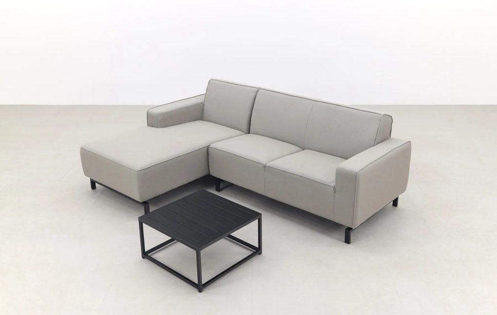 Boavista/Toronto loungebank chaise longue - Nature Grey - 3-delig - rechts