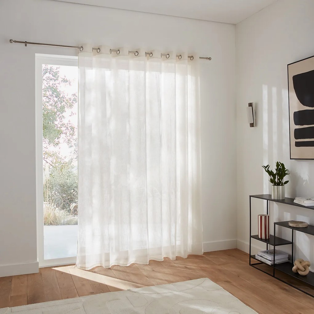 Glasgordijn, grote breedte, met oogjes, Nyong