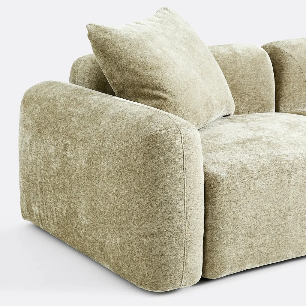 3-zits modulaire hoekbank in jacquard chenille, AMAD