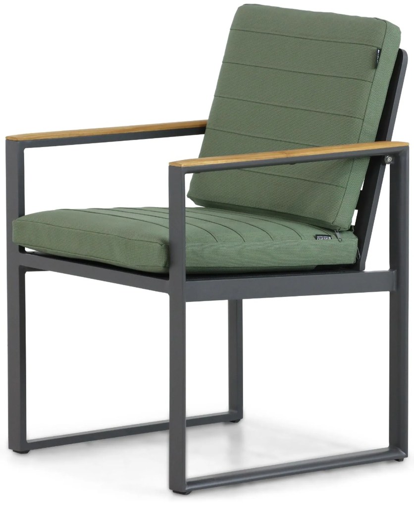 Tuinstoel Aluminium/Teak Grijs-antraciet Lifestyle Garden Furniture Faro