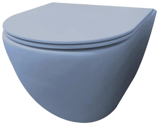 Best Design morrano-49-zonder-spoelrand wandcloset blinde bevestiging incl. zitting mat-lichtblauw lichtblauw mat 4016770