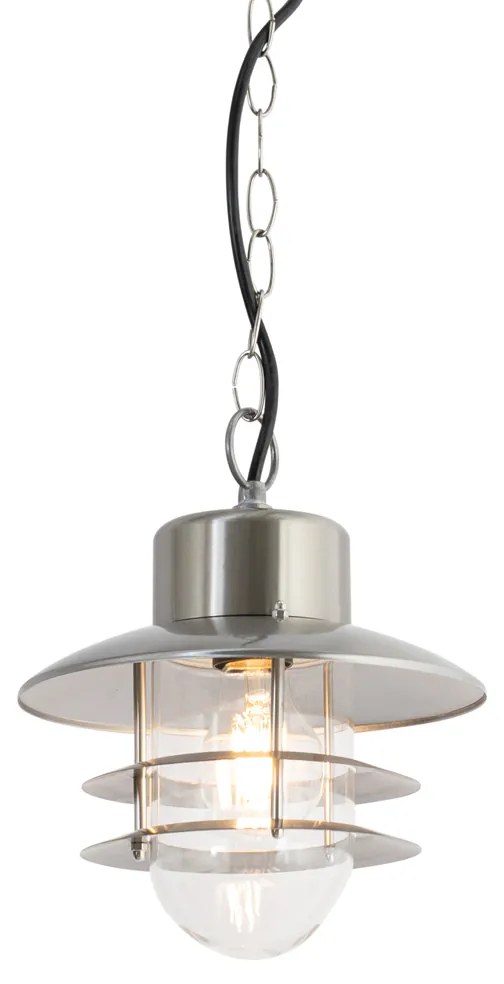 Industriële hanglamp staal IP44 - Shell