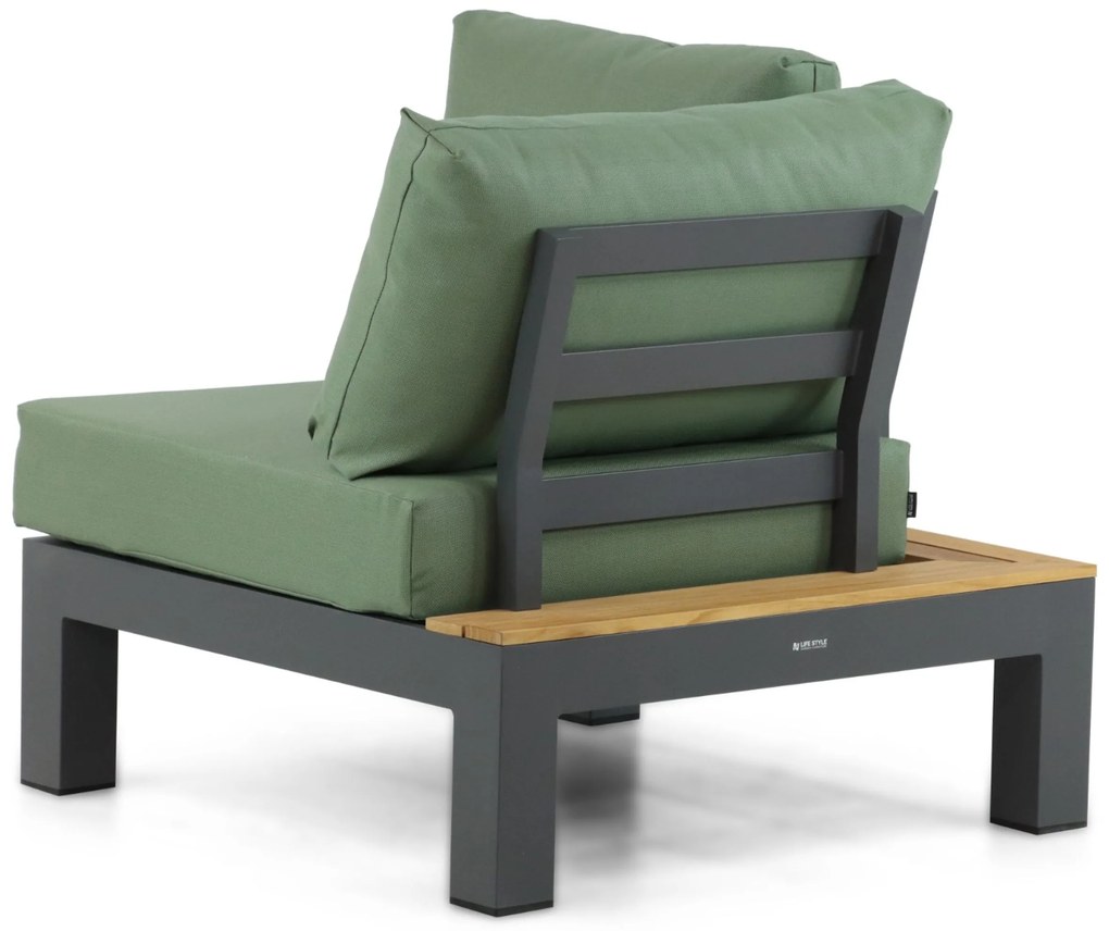 Loungeset 5 personen Aluminium/Teak Grijs Lifestyle Garden Furniture Vittoria