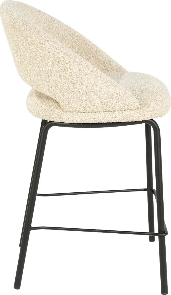 By-Boo Nido Barkruk Met Zwart Onderstel Beige
