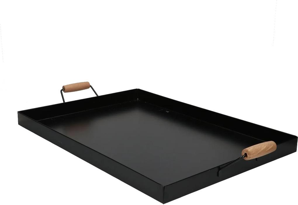 Dienblad, zink, mat zwart, 39 x 56 cm
