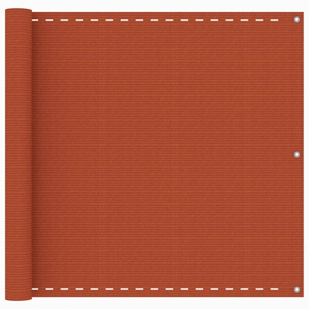 vidaXL Balkonscherm 90x600 cm HDPE oranje