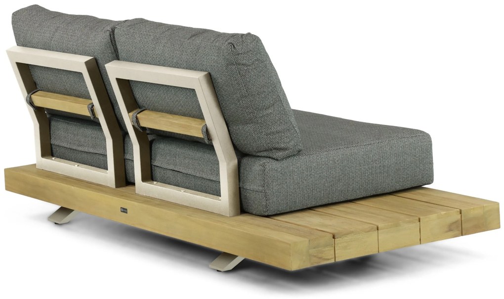 Hoek loungeset 5 personen Teak Taupe Santika Furniture Santika