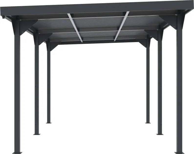 Metalen carport Aspen 2,84 x 5,46 m CoverTech antraciet