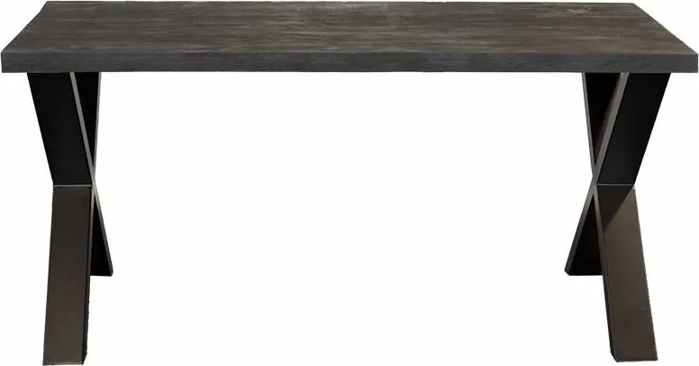 Eettafelblad massief Mango zwart - 180 x 90 x 78 cm - Bladdikte 4,0 cm