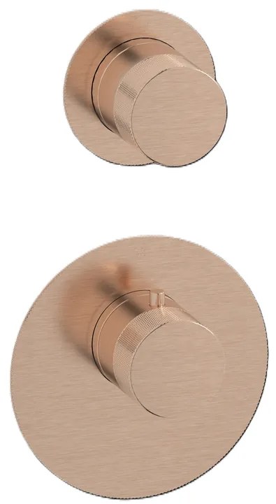 Plieger Roma inbouw thermostaatkraan rosé goud geborsteld