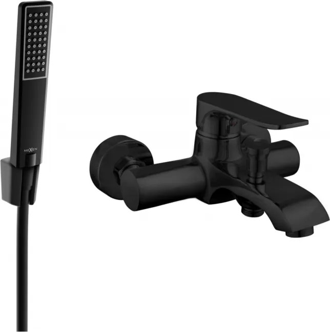 Mexen Pecos R72 badkraan met doucheset, zwart - 7273R72-70