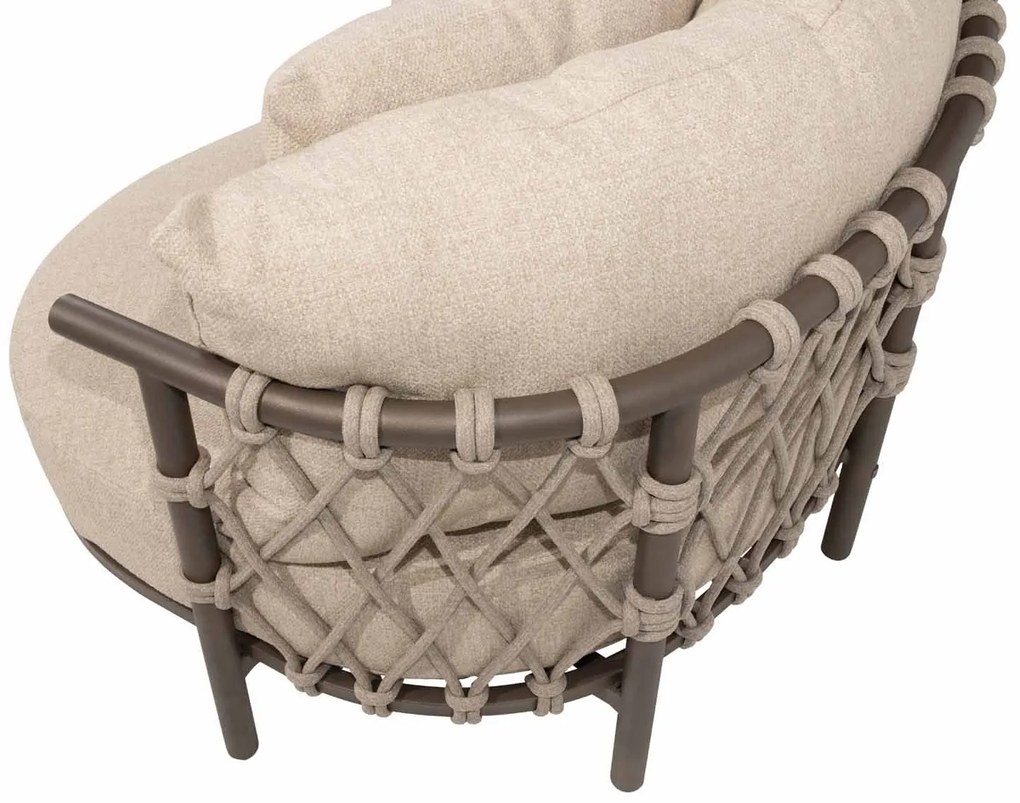 4 Seasons Outdoor Ezra chaise loungebank terre met love island Loungebank   bruin weerbestendig