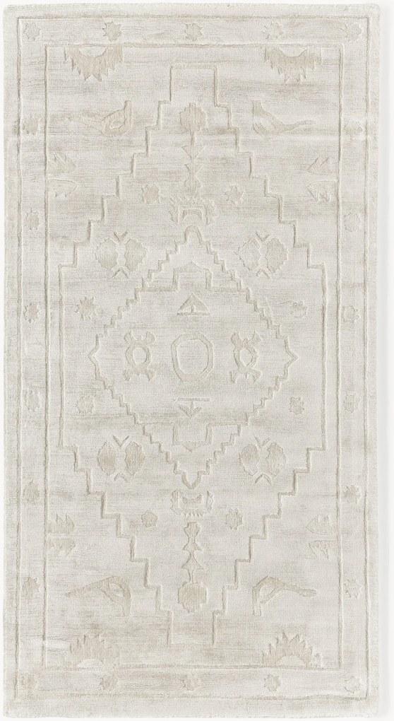 Handgeweven viscose vloerkleed Shaila