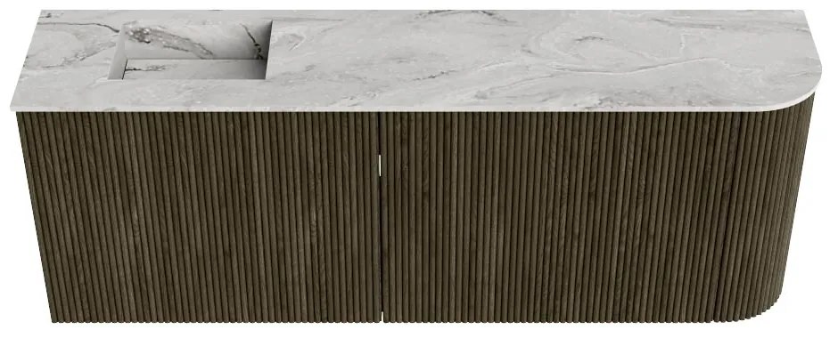 Mondiaz Joya DLux 110cm toiletmeubel ronding rechts shadow met wastafel faye links 1 kraangat glace