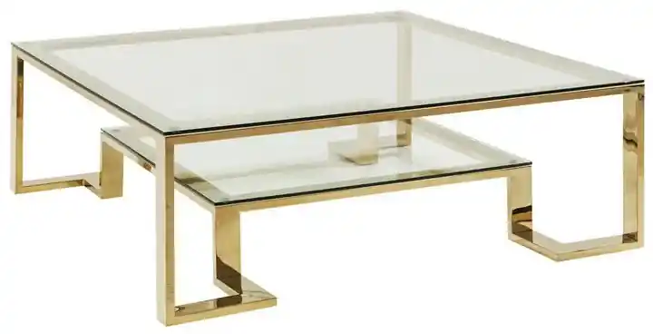 Gooi sociaal Krankzinnigheid Kare Design Gold Rush Gouden Salontafel - 120 X 120cm. | BIANO