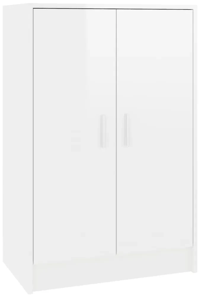 vidaXL Schoenenkast 60x35x92 cm spaanplaat hoogglans wit