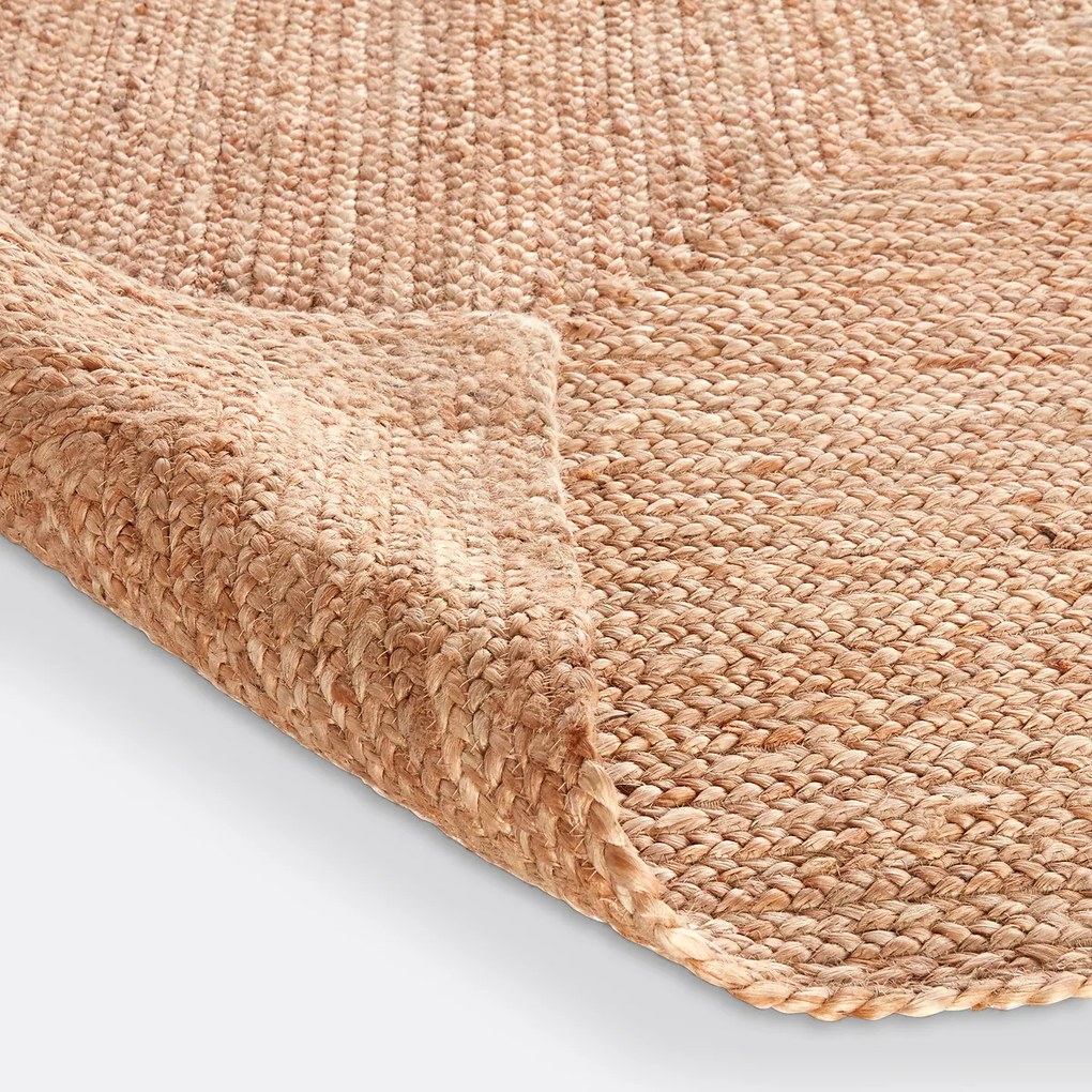 Vierkant vloerkleed in jute, Aftas