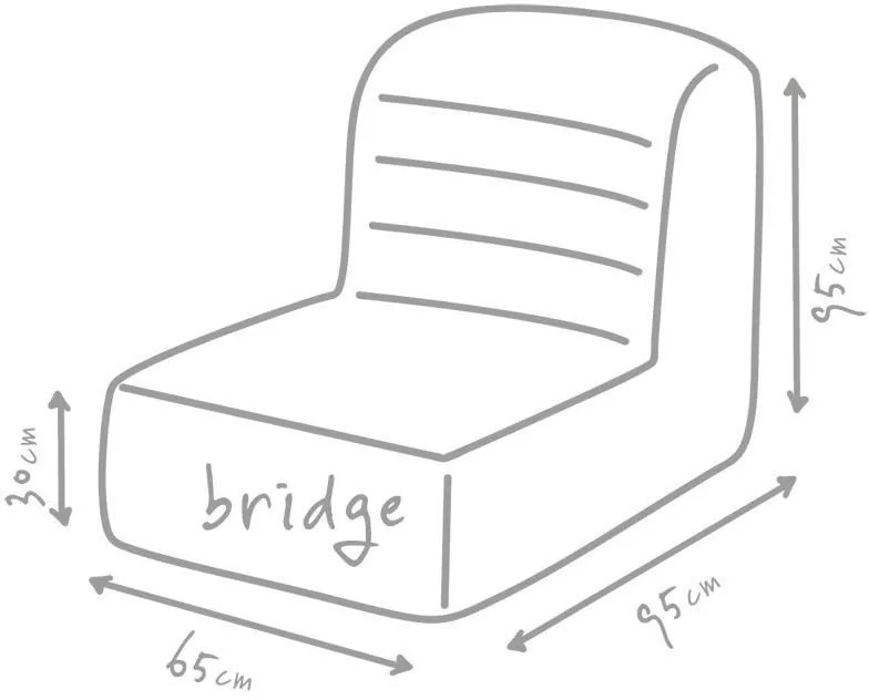 Zitzak Stoel Bridge Plus Outdoor - Antraciet