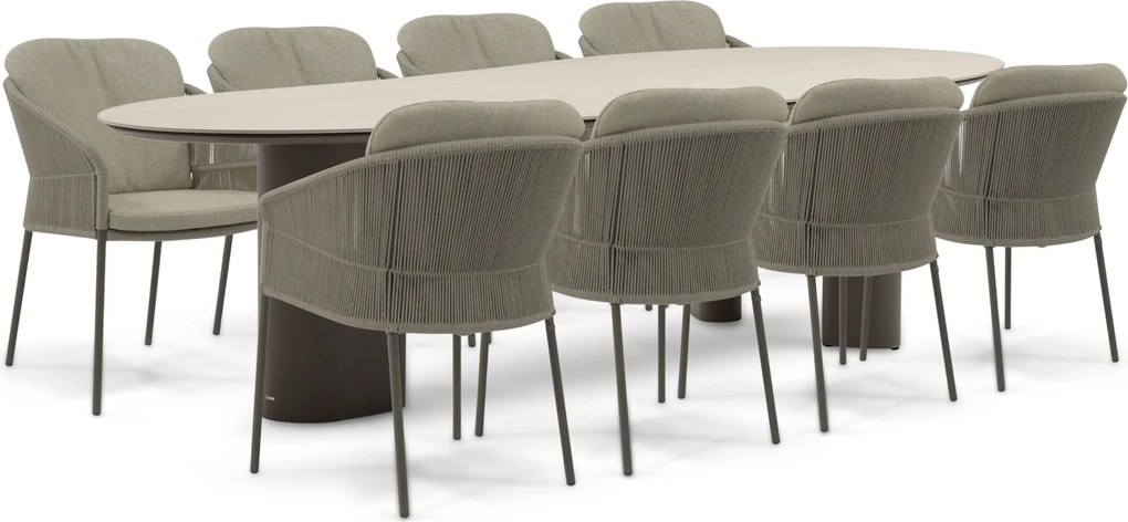 Tuinset 8 personen  Rope Taupe 4 Seasons Outdoor Florence/Weave