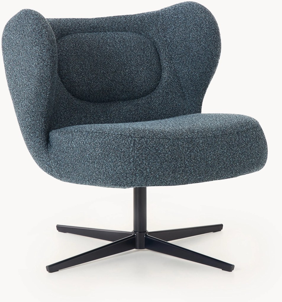 Bouclé draaibare loungefauteuil Marlon