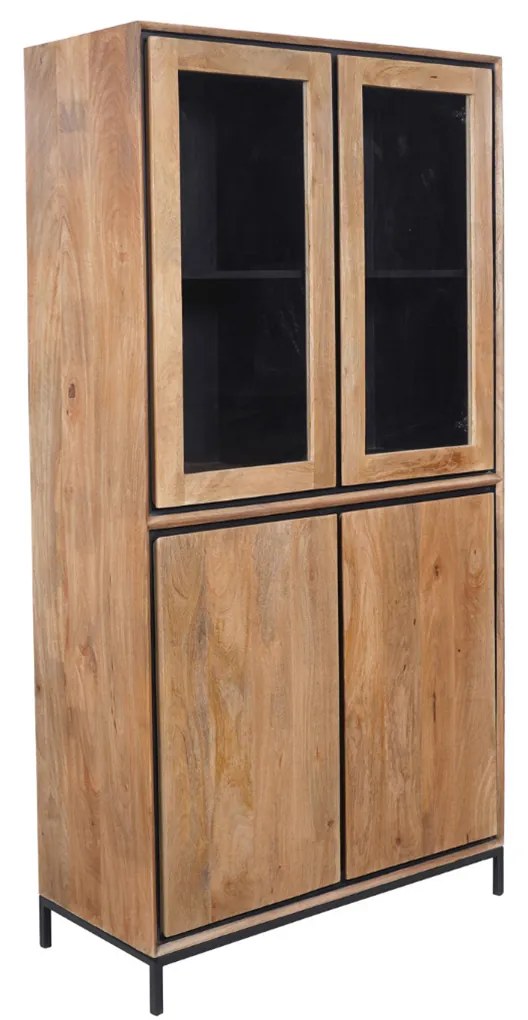 Starfurn RichWood Mangohout Vitrine Buffetkast - 100x45x200cm.