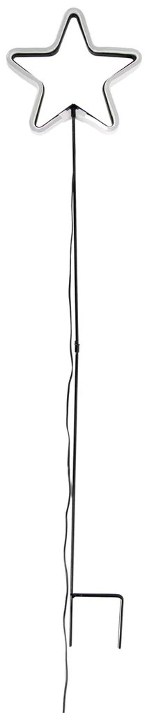 Kerst neon prikspot geel ster incl. LED met timer IP44 - Fura