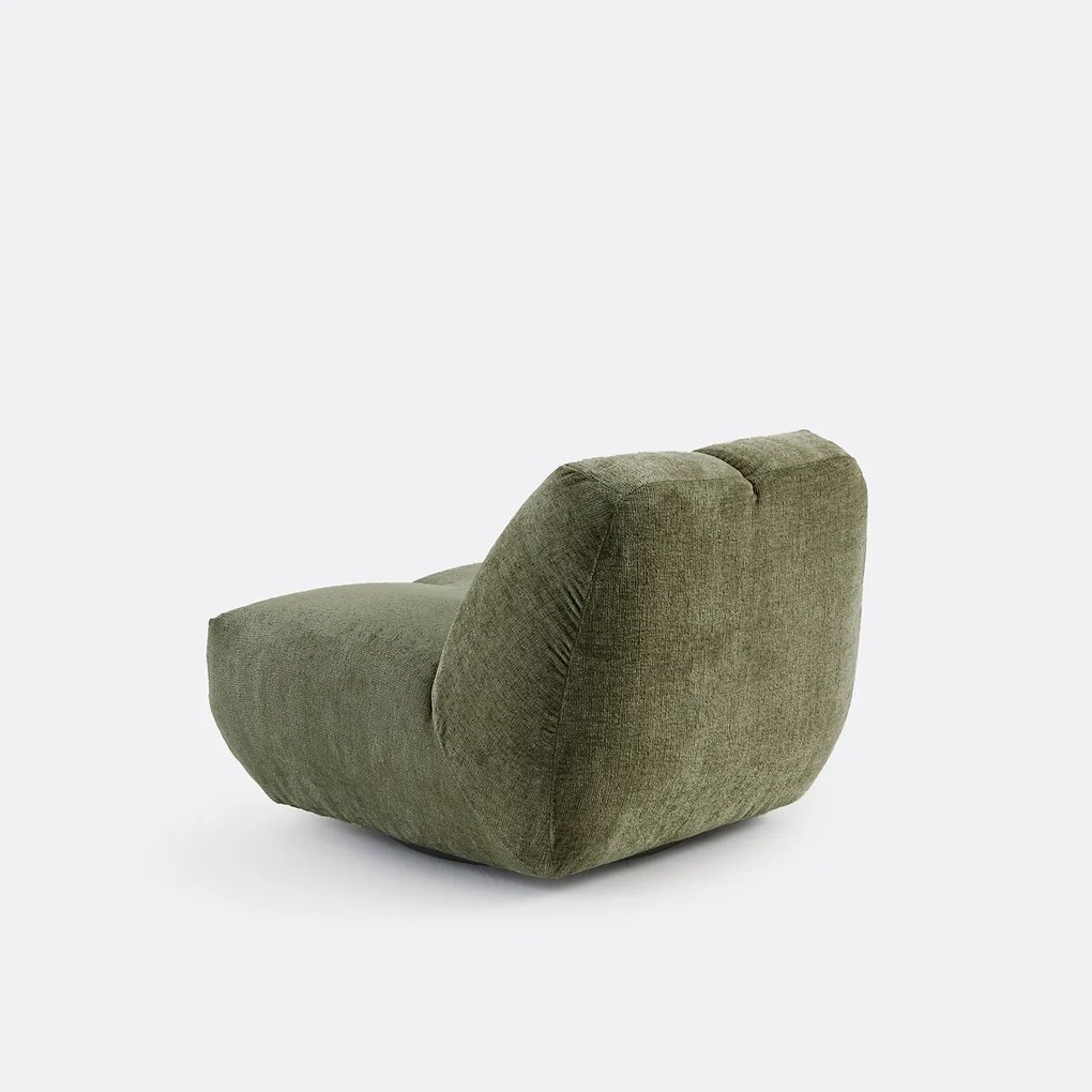 Draaibare fauteuil, dik fluweel, Nuria