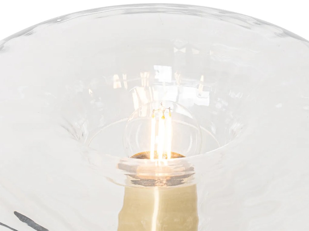 Art Deco tafellamp goud met glas - Ayesha Art Deco E27 rond Binnenverlichting Lamp