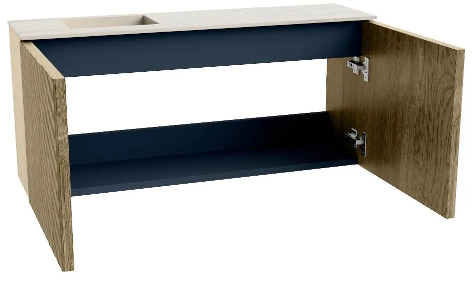 Mondiaz Joya DLux 90cm toiletmeubel dusk met wastafel faye links 1 kraangat meli
