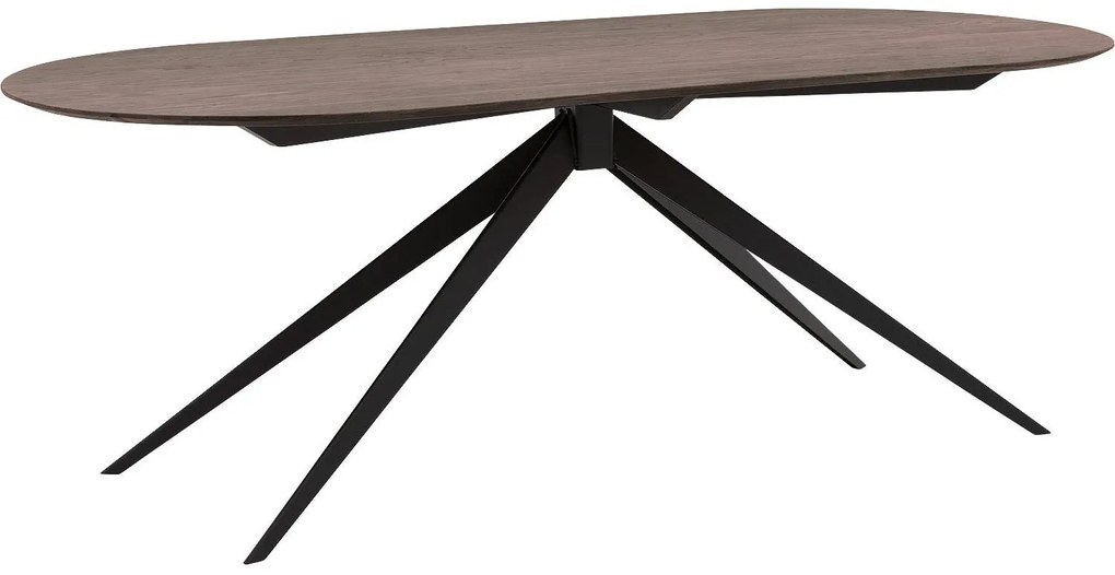 Goossens Excellent Eettafel Uniek, Semi rond 220 x 100 cm