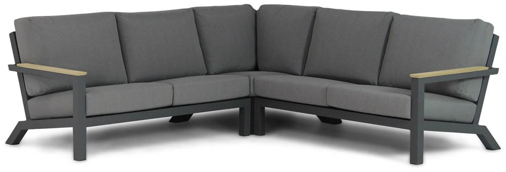 Hoek loungeset 5 personen Aluminium/teak Grijs 4 Seasons Outdoor Capitol
