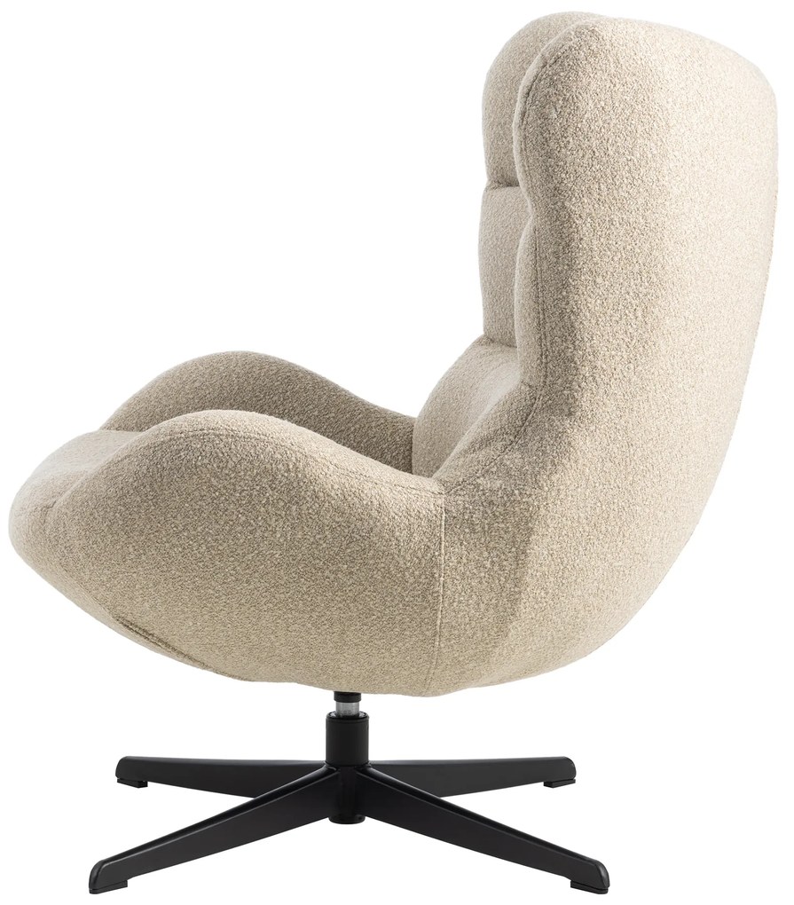 Oorfauteuil Modern Beige Stof