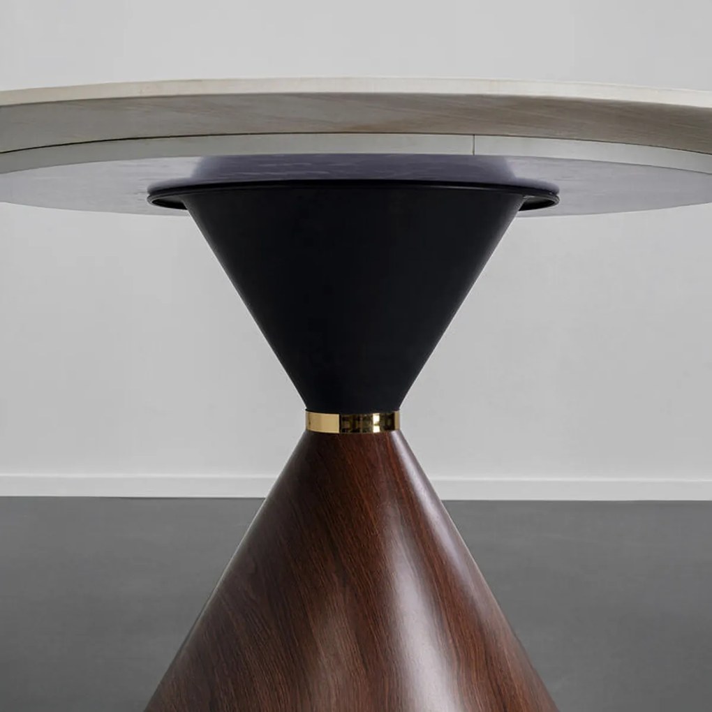 Ronde Eettafel Marmerlook 120 - 120 X 120cm.