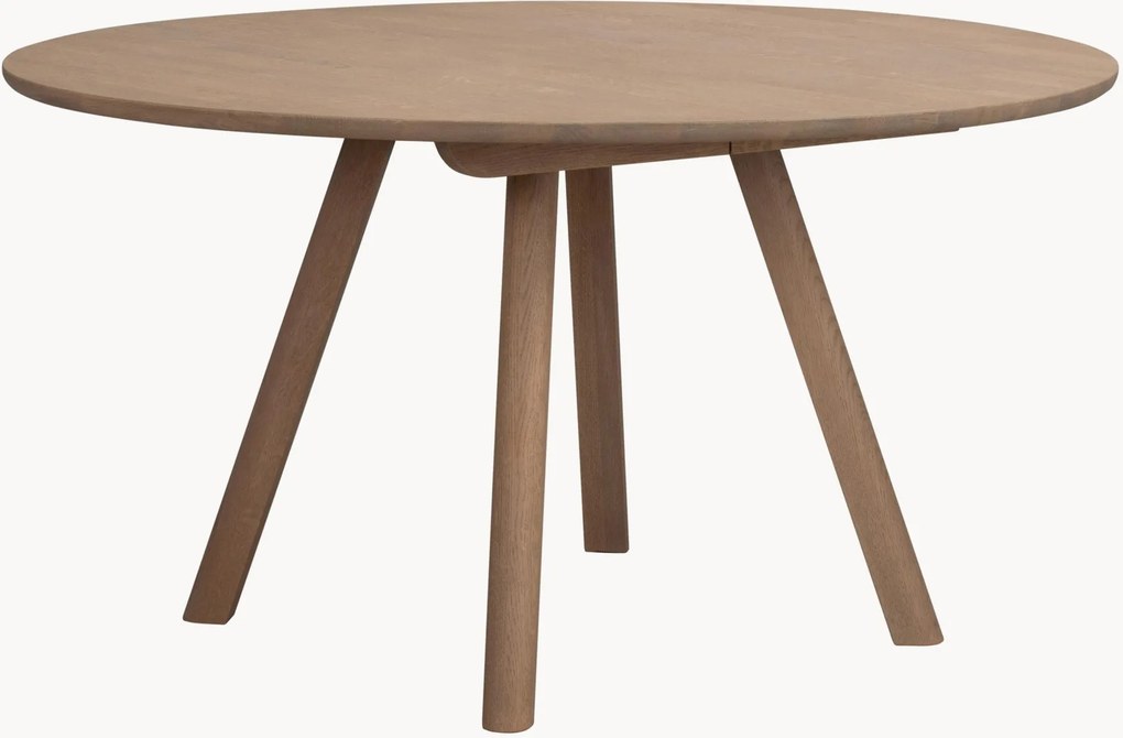 Ronde eettafel Clapperton van eikenhout, Ø 140 cm