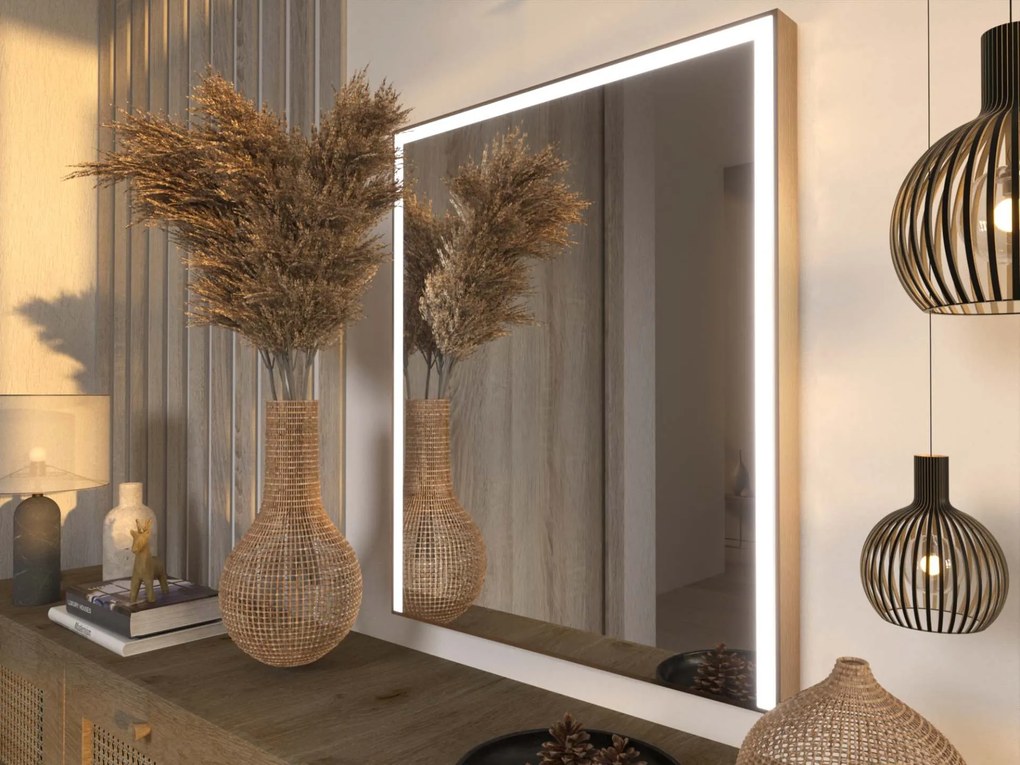 LED-spiegel in lijst voor de badkamer M2