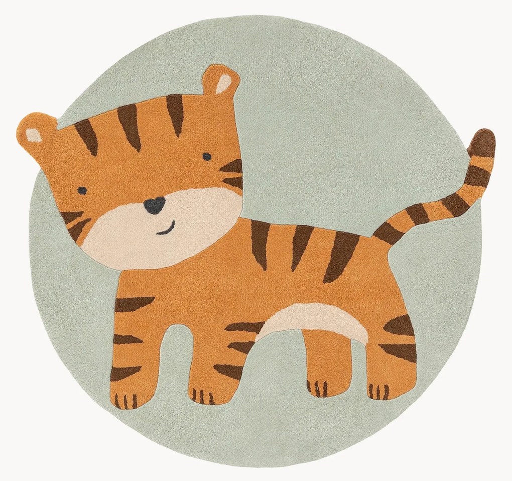 Handgetuft kindervloerkleed Savannah van wol