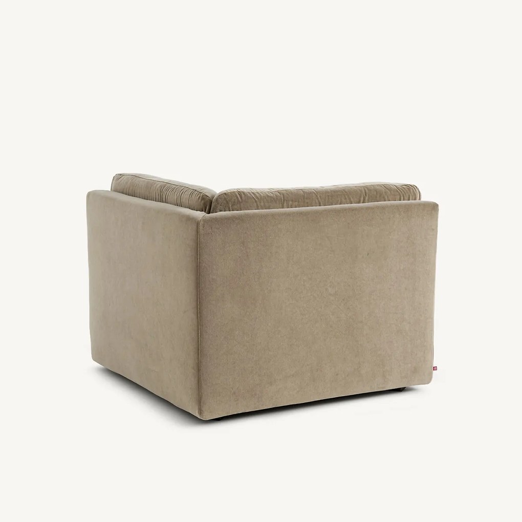 Modulaire 90° hoek in stonewashed fluweel, GIULIANO