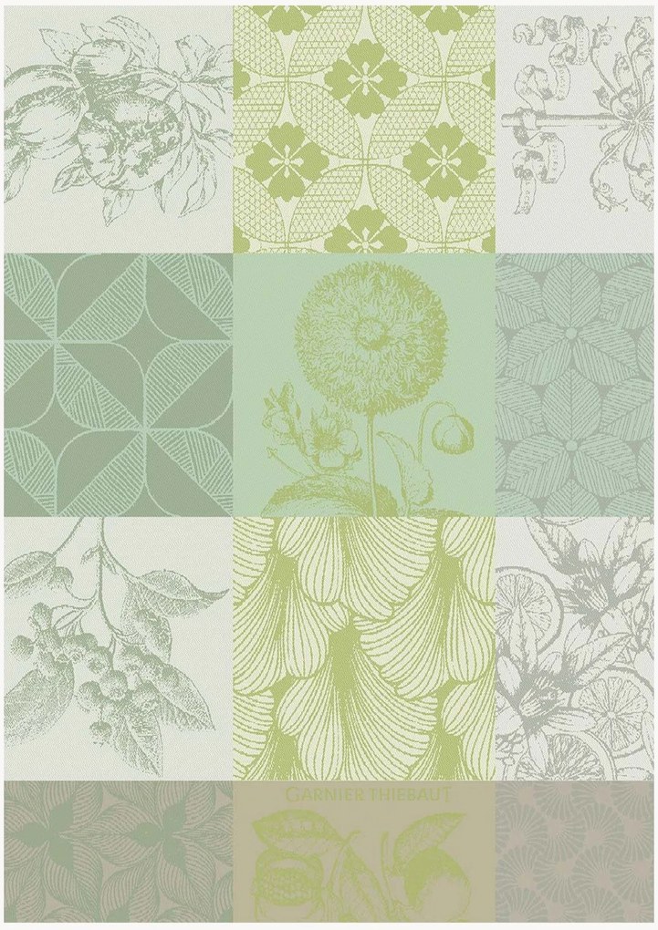 Katoenen theedoeken Mille in jacquardweving, 4-delig