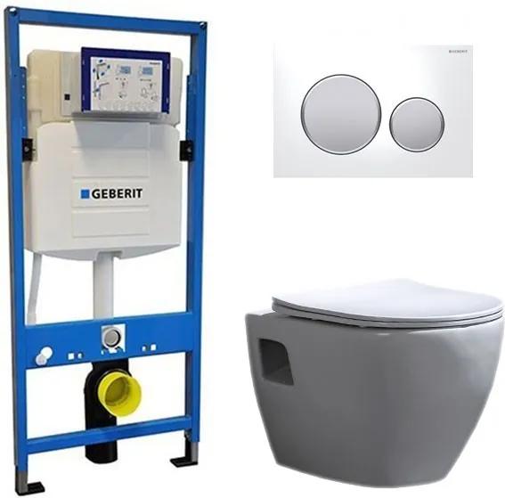 Geberit UP 320 Toiletset - Inbouw WC Hangtoilet Wandcloset - Daley Flatline Geberit Sigma-20 Wit Mat Chroom