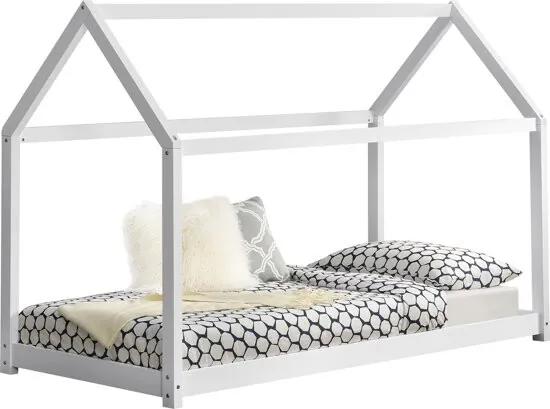 Kinderbed houten bed huisbed 200x90 wit