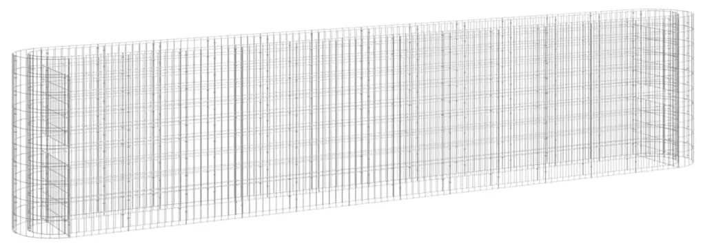 vidaXL Gabion plantenbak verhoogd 470x50x100 cm gegalvaniseerd ijzer