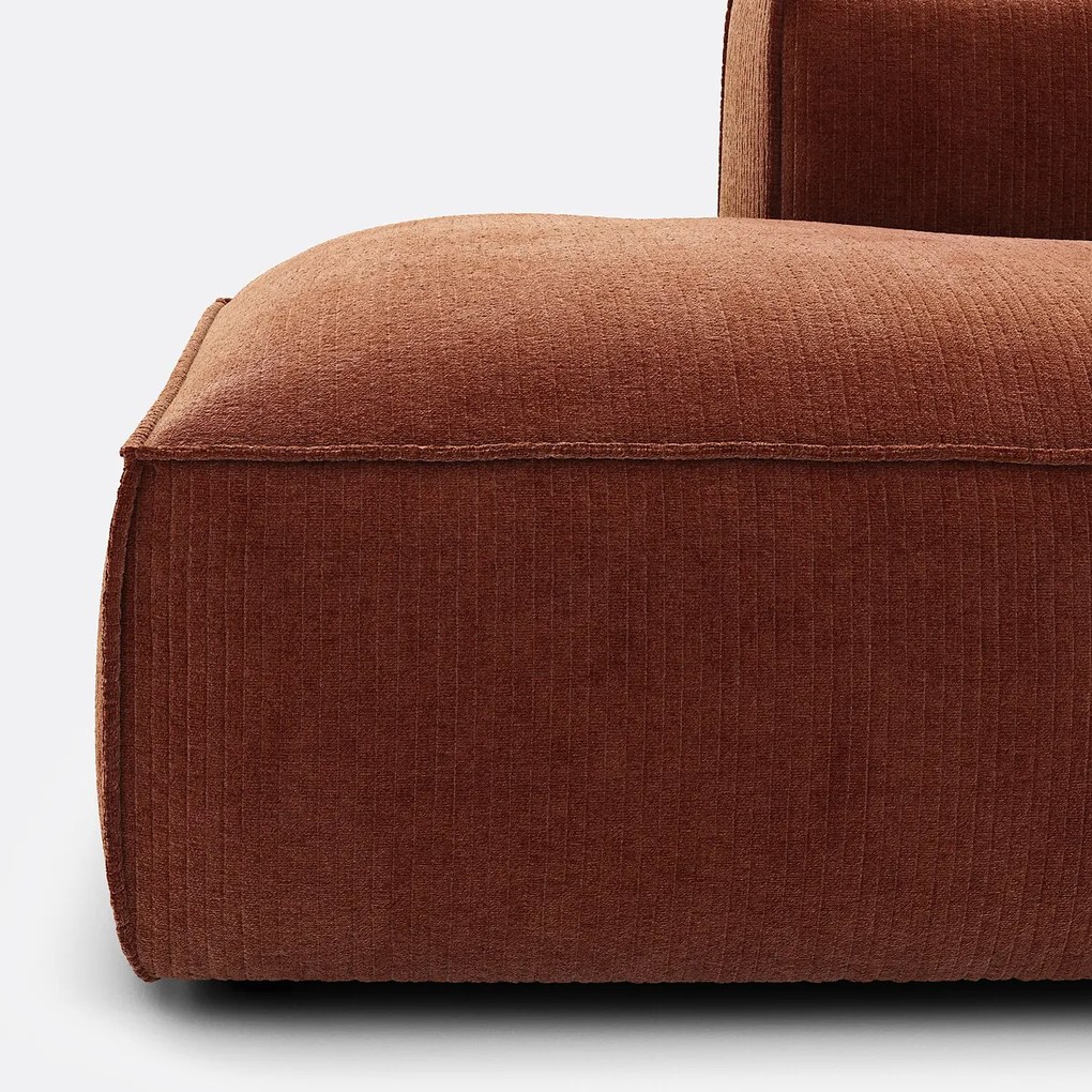 Modulaire bank links, vintage ribfluweel, Seven