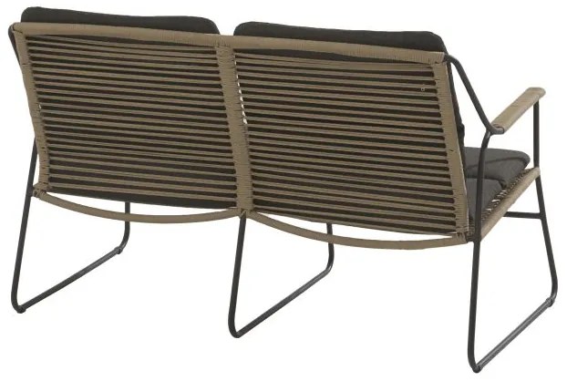 4 Seasons Outdoor | scandic loungebank 2 seater rope SALE  Loungebank    zwart weerbestendig