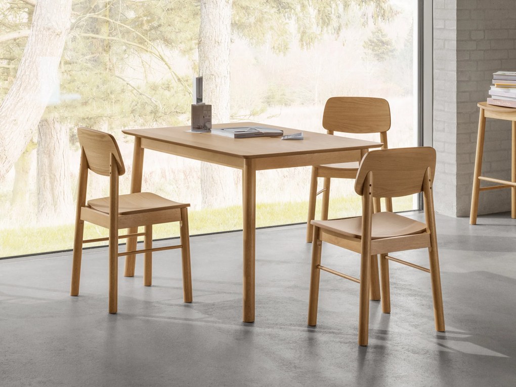 ZARION Natuurlijk Eiken - HOUTEN STOEL VOOR KEUKEN, WOONKAMER, RESTAURANT