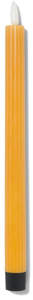 HEMA LED Ribbel Kaars Met Wax Ø2.3x28.3 Okergeel (okergeel)
