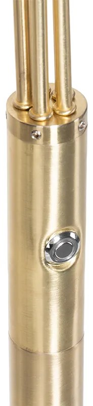 Design vloerlamp messing incl. LED 5-lichts - Sixties Trento