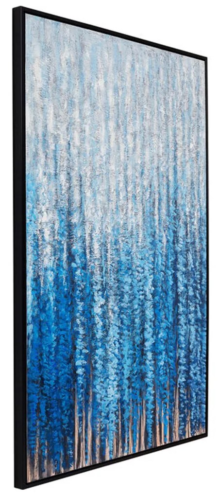 Kare Design Rain Shower Groot Schilderij Blauw