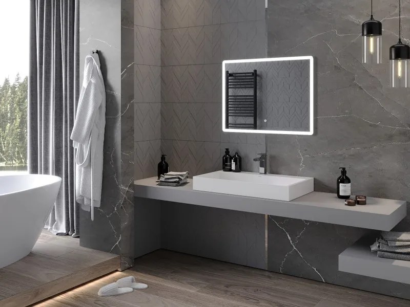 Mexen Navia verlicht badkamer spiegel 80 x 60 cm, LED 6000K, anti-condens - 9803-080-060-611-00